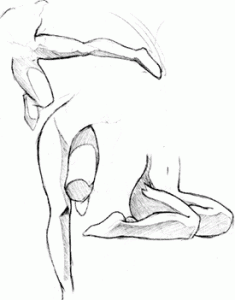 Как рисовать женские ноги